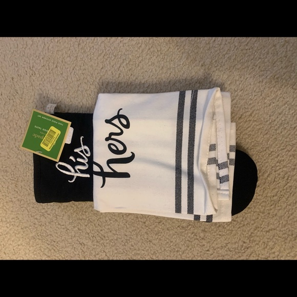 kate spade Other - His/Hers Kate Spade oven mitt and dish towel set